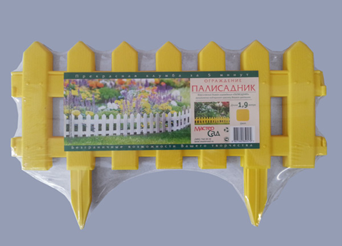 Ограждение "Палисадник"желтый1,9м