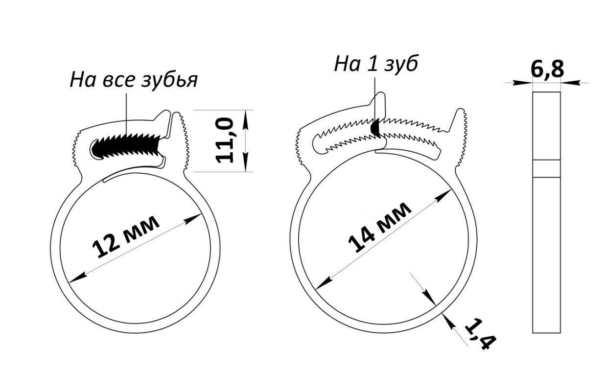 Хомут синий полипропилен Clip-Track  14-12 (упаковка 10шт)150 комп