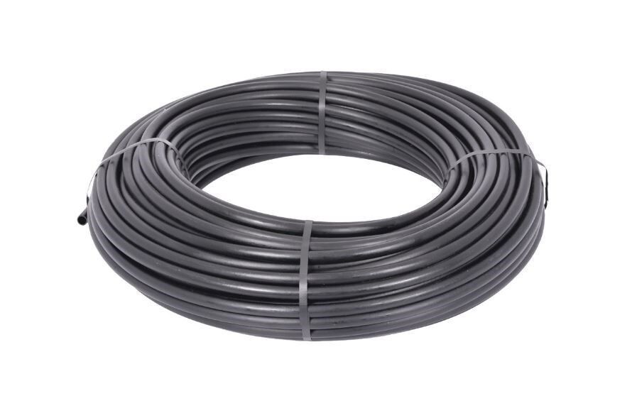 Трубка ПНД слепая 16 мм чёрная. Толщина стенки 1мм (бухта 25 м)